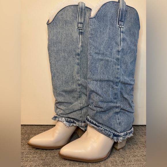 Shoes - Steve Madden Denim Lassy Cowboy Boot